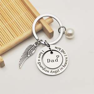 Maman Memorial Porte-clés Cadeau Perte de mère J'ai un ange gardien au paradis Je l'appelle Maman Porte-clés Cadeau de souvenir de sympathie - Product Image 2