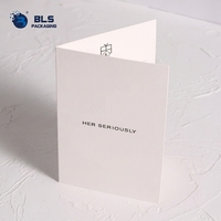 Cartes de vœux minimalistes personnalisées en gros avec logo, cartes pliées blanches pour messages, pour petites entreprises, bijoux, vêtements, inserts d'emballage