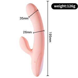 Masturbateur féminin pour adultes, fonctionnalités de massage AV, bâton souple en gel de silice, vibrateur sexuel 100% étanche, rechargeable par USB, plus grand, rose - Product Image 6