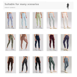 Pantalones <span class=keywords><strong>de</strong></span> Yoga <span class=keywords><strong>de</strong></span> Cintura Alta y Largo hasta el Tobillo para Mujer, Antibacterianos, Elásticos en Cuatro Direcciones, Levanta Glúteos - Product Image 5