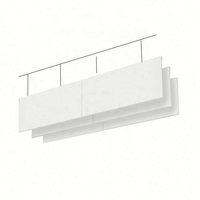 Panneaux acoustiques suspendus en laine de verre 600x120mm pour plafonds rectangulaires, suspension verticale