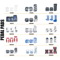 Kit de 3 pièces de couvre-pédales universels de style course pour voiture, antidérapants, en alliage d'aluminium, pour frein, embrayage et pédale d'accélérateur