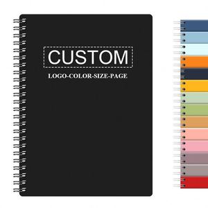 Carnet à spirales personnalisé à couverture rigide 2024-2025, format A5, journal de vie, agenda, planificateur, impression de logo, motif, couverture en PVC - Product Image 1