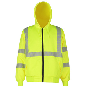 Sudadera con capucha ignífuga de alta visibilidad con cinta reflectante, ropa de trabajo para seguridad, material y peso personalizables - Product Image 2
