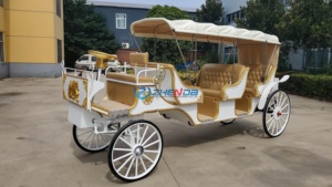 Electric Car White Victoria Sightseeing Horse Carriage Wedding Sightseeing Customized Horse Carriage Special Transportation - Product Image 2