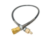 Raccords de tuyau d'air pour paintball, coupleur 1/8" BSPP avec 1600 bars (B.P.) Tuyau d'air comprimé 23 206 PSI 0,5/0,8 mètres