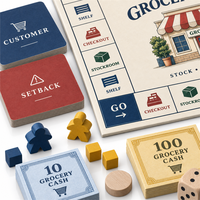 Jeu de société éducatif sur la stratégie commerciale pour les coins d'épicerie personnalisés - Tuiles et cartes en carton réutilisables et recyclables |   Usine OEM ODM pour