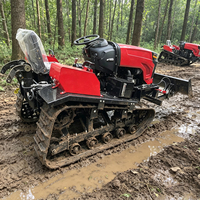Livraison Gratuite Nouveau Tracteur Agricole Mini-Chargeuse sur Chenilles Homologué CE 35 CV Moteur Diesel avec Fraise Rotative et Semoir