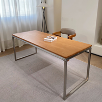 Nouveau bureau en bois de frêne massif, bureau minimaliste pour la maison, bureau d'étude, bureau d'ordinateur, table longue, établi
