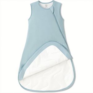 Sac de couchage d'été en bambou anti-chocs 50% bambou + 50% coton pour bébé, fermeture éclair, sans manches, pour l'exportation - Product Image 2