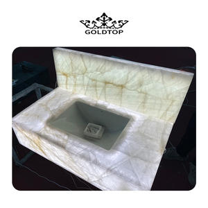 ゴールドトップOEM/ODMバックライト大理石バーホワイトオニキスカウンタートップバニティトップ照明キッチンカウンタートップバックライトハニーオニキスカウンタートップ - Product Image 2