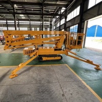 Plateforme élévatrice télescopique araignée à grande portée de 16 m pour la construction de structures en acier