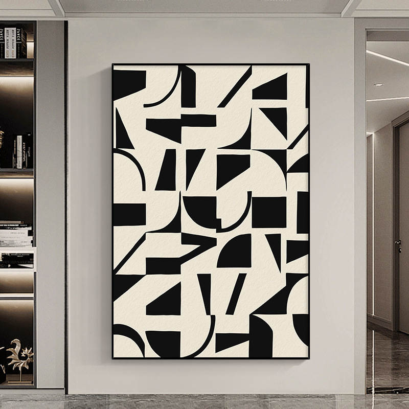 Tableau Abstrait Moderne Grand Format Peinture Abstraite Sur Toile 75x150 Cm - Cadre Doré, Prêt à Accrocher, Décoration Salon Moderne Impression Toile Imperméable
