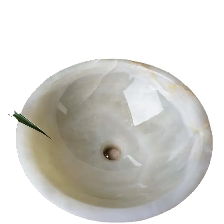Белый оникс Нефритовый камень круглый умывальник Lavabo натуральный мраморный камень Умывальник Ванная комната корыто раковина