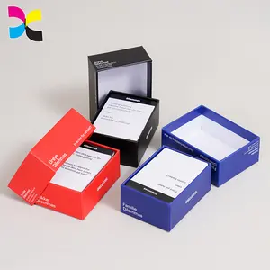 Cubierta de tarjeta de advertencia, caja de cartón de alta calidad, Impresión de tarjetas flash, juegos de cartas personalizados