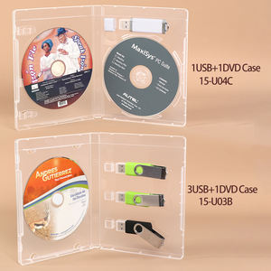 WEISHENG Boîte de rangement multi-USB, étui de transport pour clés USB, boîtes de rangement pour Blu-ray avec support DVD - Product Image 1