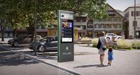 Al Aire Libre inteligente quiosco parada de autobús señalización digital para la venta
