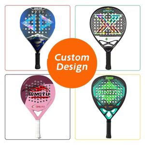 Raquette de padel de <span class=keywords><strong>tennis</strong></span> Qingyu, dernière technologie, système anti-vibration professionnel, haute qualité, carbone 18K personnalisé, EVA souple, diamant - Product Image 3