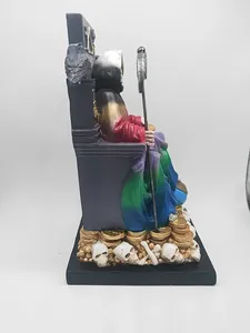 Santa Muerte Santa della Santa morte sette poteri statuina religiosa in resina (seduto 9 ") - Product Image 4