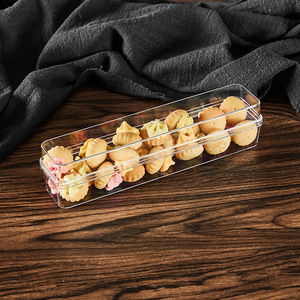 Boîte en plastique transparente rectangulaire durable, couvercle hermétique, empilable, alimentaire, pour collations sèches, pâtisseries, boulangerie - Product Image 3