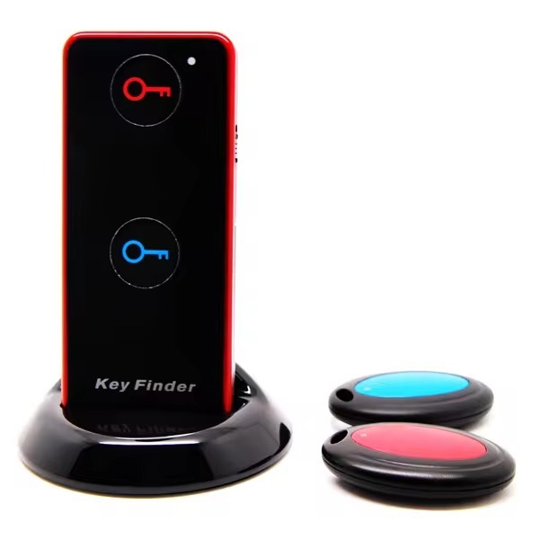 LED Flashlight on Transmitter 80db Key Finder with Sound No Need APP Anti-lost Keychain Key Finder Device Mobile