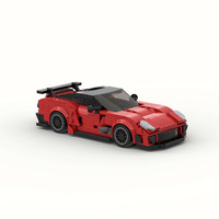 Voiture de course MOC très populaire, compatible avec les jouets de construction éducatifs à petites pièces pour enfants, en plastique, pour l'exportation transfrontalière