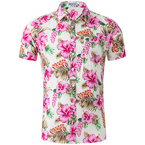<span class=keywords><strong>Amazon</strong></span> accueilli hommes coton hawaïenne chemise décontractée à manches courtes - Product Image 6
