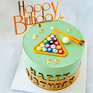 อุปกรณ์ตกแต่งเค้กบิลเลียดรูปดาวห้าแฉกเหมาะ<span class=keywords><strong>ส</strong></span>ำหรับเด็กผู้ชายวันเกิดบิลเลียดของตกแต่งงานปาร์ตี้ตามธีม - Product Image 3