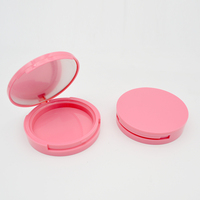 Boîte d'emballage de cils transparente ronde, Matte, en plastique, avec miroir, verte, rose, compacte, étiquette privée, personnalisé, coffret d'emballage