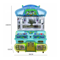 Machine à grue en plastique double poste 200W, plusieurs couleurs, mini jouet en peluche, utilisation intérieure/extérieure, prix de gros