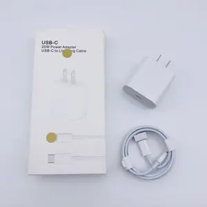 Kabel pengisi daya dinding cepat USBC PD kabel Data sinkronisasi lampu asli 20W untuk Apple Iphone 14 Max Pro kabel pengisi daya colokan pengisi daya