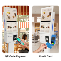 Kiosque de paiement avec scanner 23 pouces Android/Windows I3, kiosque mural en libre-service, kiosque de commande automatique pour bar, kiosque autoportant