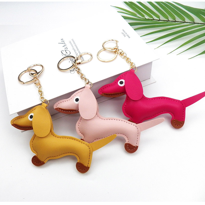Porte-clés Pendentif Corgi Mignon - Métal Couleur Jaune - 9cm - Idéal Sac à Main Ou Clés De Voiture