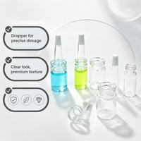 Vente en gros de flacons en verre transparent pour soins de la peau de 2 ml, 5 ml, 10 ml, flacons ampoules vides pour le stockage d'échantillons d'essence liquide pour le visage