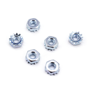 Écrou de blocage en K zingué, écrou de blocage hexagonal cranté avec <span class=keywords><strong>rondelle</strong></span>, fabrication chinoise sur mesure pour applications de fixation - Product Image 2