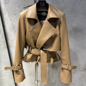 وصل حديثًا جاكيت عتيق ناعم وطبيعي الخصر جاكيت نحيف للمرأة سترات بنسيج التمساح - Product Image 2