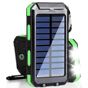 Pannello solare Power Bank 20000 mah caricabatterie batteria solare caricabatterie portatile 3 uscite Backup esterno impermeabile