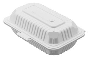 Tiya פלסטיק מלבן ארוחת צהריים קופסת אוכל לבן מיכלים חד פעמיים מיקרוגל מסעדה - Product Image 2