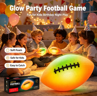 Ballon de football américain lumineux à LED, ballon de rugby en PVC qui brille dans le noir, jouet de sport pour enfants, camping en plein air, plage, fête