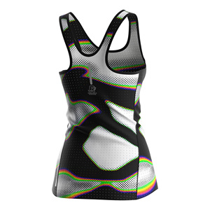 Neon Fashion Ladies Running <b>Singlets</b> with Breathable Back Mesh Holes Daily and Fitness Wear - Product Image 2