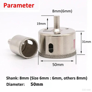 Broca de Diamante de 50 mm <span class=keywords><strong>para</strong></span> <span class=keywords><strong>Azulejos</strong></span>, Mármol y Cerámica, Herramienta de Perforación - Product Image 2