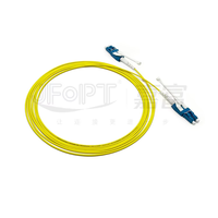 Kabel Patch Fiber LC Uniboot G657A1 OM4 Push Pull Bend Insensitive 1m 20m PVC LSZH untuk Pusat Data