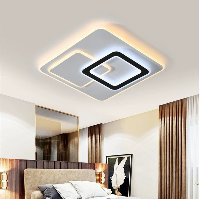 Smart Remote Control Living Room Design Indoor Decorative Modern Led Fixtures Acrylic Chandelier Pendant Light Ceiling Lights