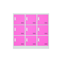 Élèves du primaire Coloré Casier De Stockage Cartable Casier En Métal 9 Portes Maternelle En Acier Casier De Stockage Armoire