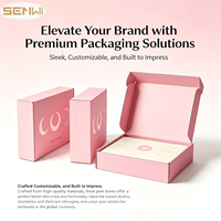 Boîtes d'expédition en carton ondulé avec impression de lune rose et logo personnalisé, boîtes pliantes de luxe pour vêtements