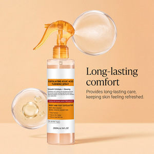 Spray exfoliante de ácido kójico y cúrcuma de marca privada 200 ml, exfoliante corporal y para pies para todo tipo de piel - Product Image 4