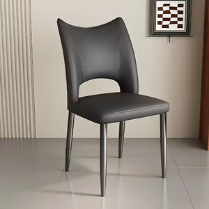 <span class=keywords><strong>Chaise</strong></span> de salle à manger en similicuir élégante, design minimaliste moderne, <span class=keywords><strong>chaise</strong></span> de salle à manger confortable pour la cuisine et la salle à manger - Product Image 5
