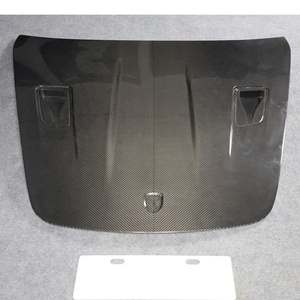 OUER 2004-2008 Black Bolt-On Carbon Fiber <b>Engine</b> <b>Hood</b> New Includes Mounting Hardware for 718 987 1 Year Warranty - Product Image 1