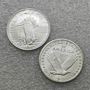 Moneta commemorativa in stile antico del 1916-P degli Stati Uniti, con <span class=keywords><strong>Aquila</strong></span> e Senza Stelle Sotto, da un quarto di dollaro, per Regali e Decorazioni per la Casa - Product Image 2
