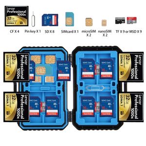 PULUZ 27 в 1 чехол для карты памяти 4CF + 8SD + 9TF + 1 контакт карты + 1 Стандарт SIM + 2Micro-SIM + 2Nano-SIM - Product Image 4